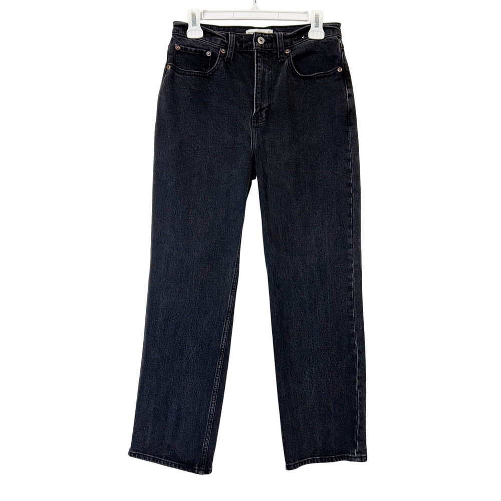 Abercrombie Fitch Vintage Straight High Rise Jeans Women's 27 4R Black